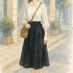 レースアップバレエスニーカー コーデ