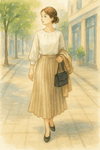 ルタロン Lダブルリボンバレリーナ コーデ