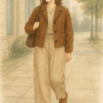 yomoセレクト スウェード調ボリュームスリッポン コーデ