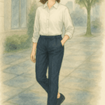 ハンズフリー スニーカー コーデ