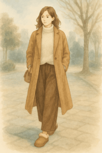 ムートンスリッポン Stinger Reef コーデ